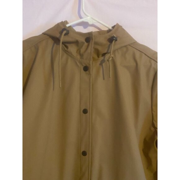 Vera Bradley Tan Women's Large Button Up Raincoat with Hood - Picture 7 of 9